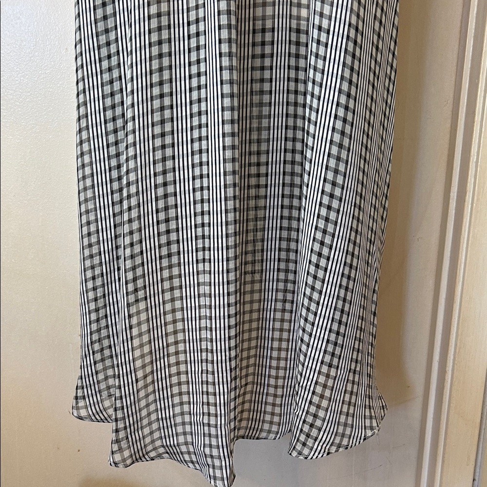 Calvin Klein Black and White Plaid Maxi Dress size 0 - Picture 8 of 11